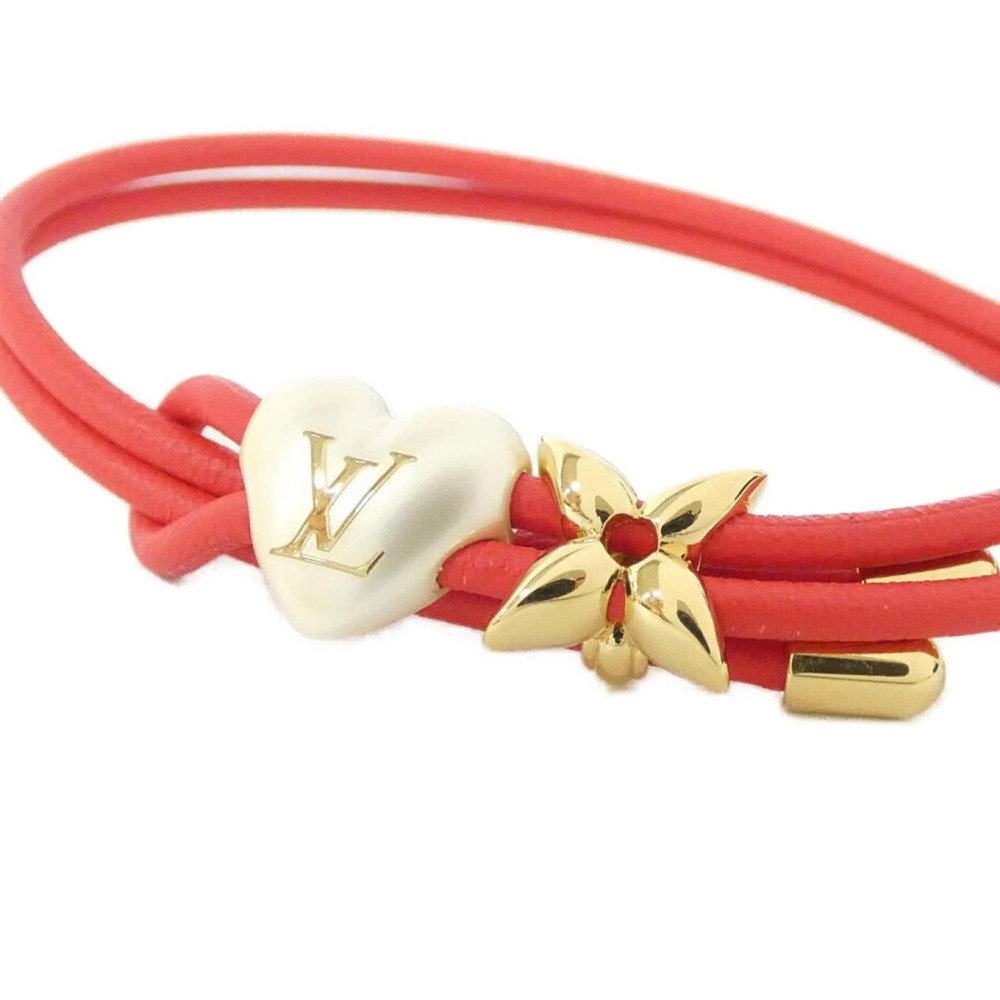LOUIS VUITTON Red Pearl Heart Charm Bracelet - Picture 3 of 4